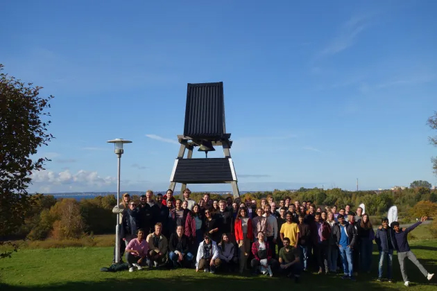 Photo of a group of people outside.