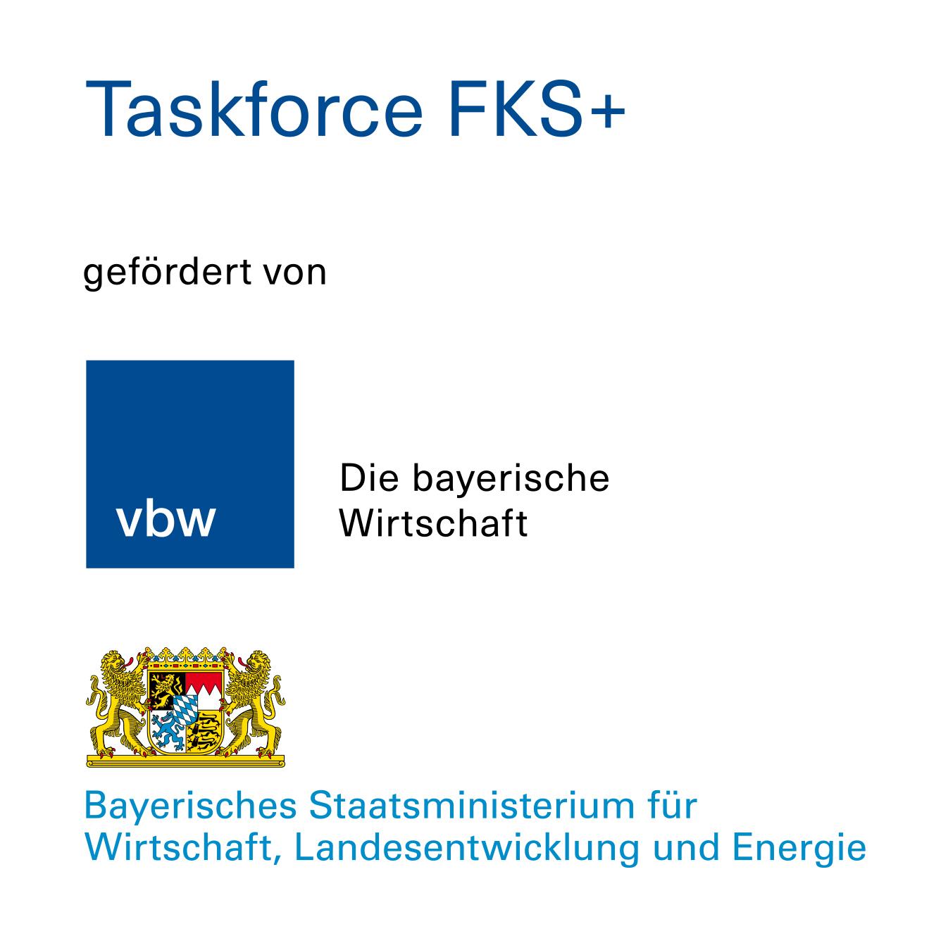 594 TaskforceFKS Schriftzug vbw StMWi RGB Quadrat Hintergrund Weiss Favorit