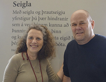 Bjarni Bjarnason och Erla Jónsdóttir på dagverksamheten Seiglan.