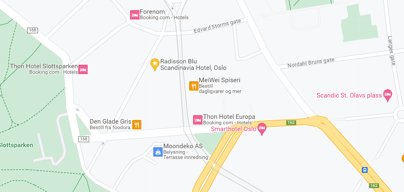 Kart til Holbergsgate 30 i Oslo