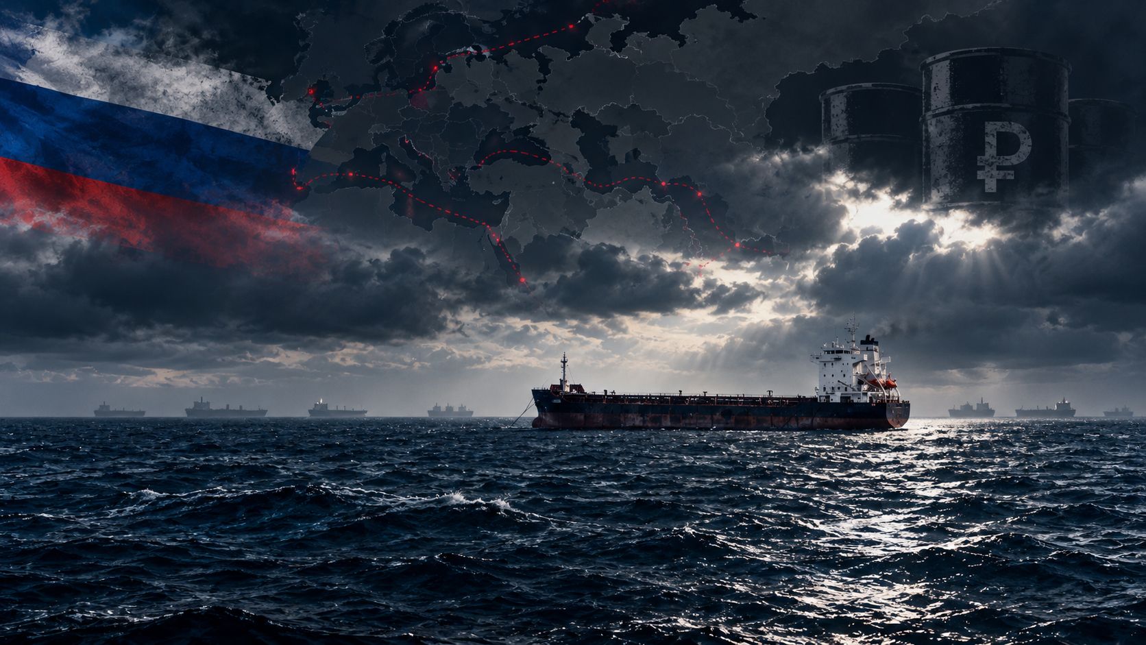 533 Shadow Fleet Beneath Stormy Skies