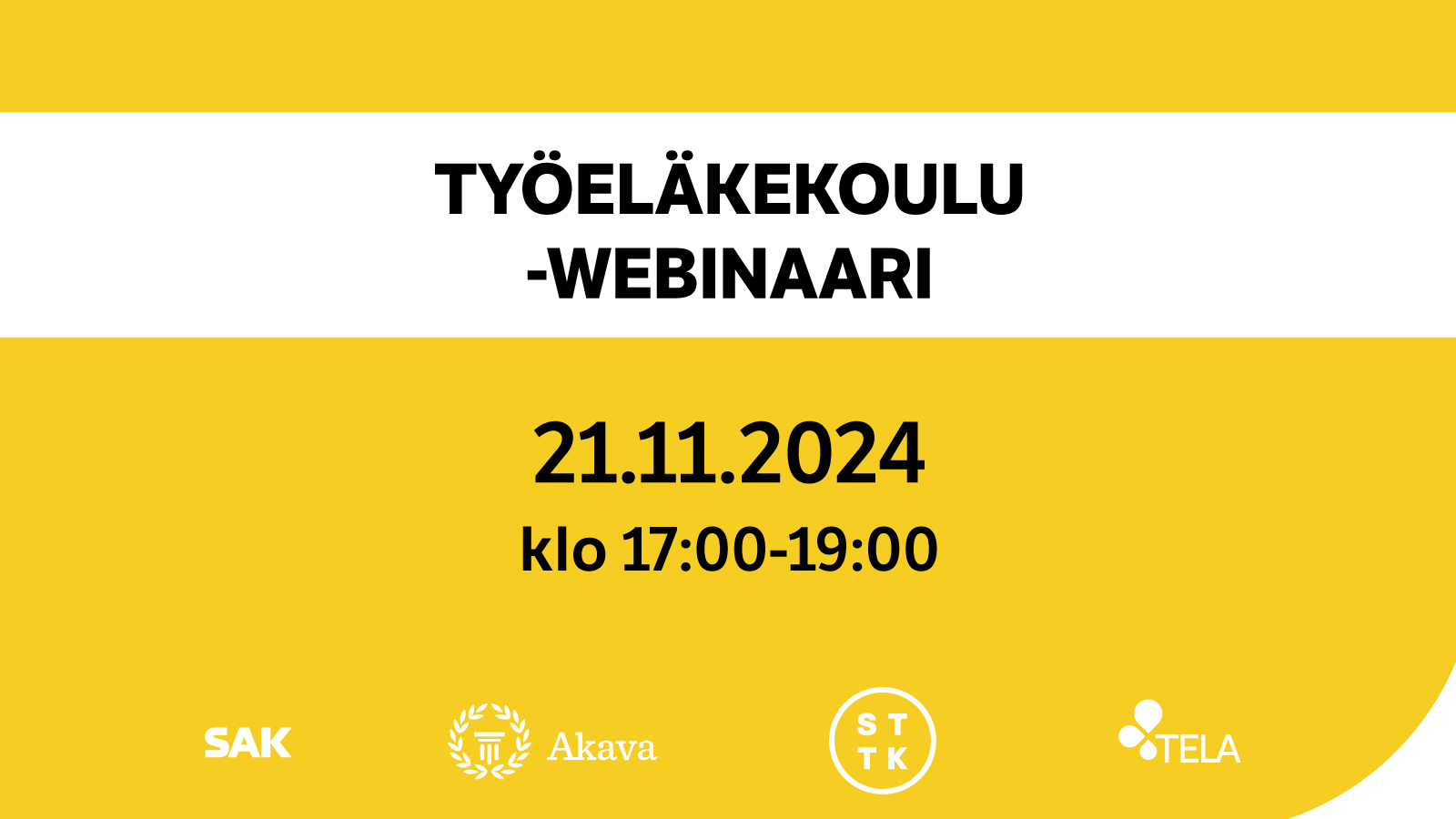 Työeläkekoulu-webinaari 21.11.2024 kello 17 alkaen.