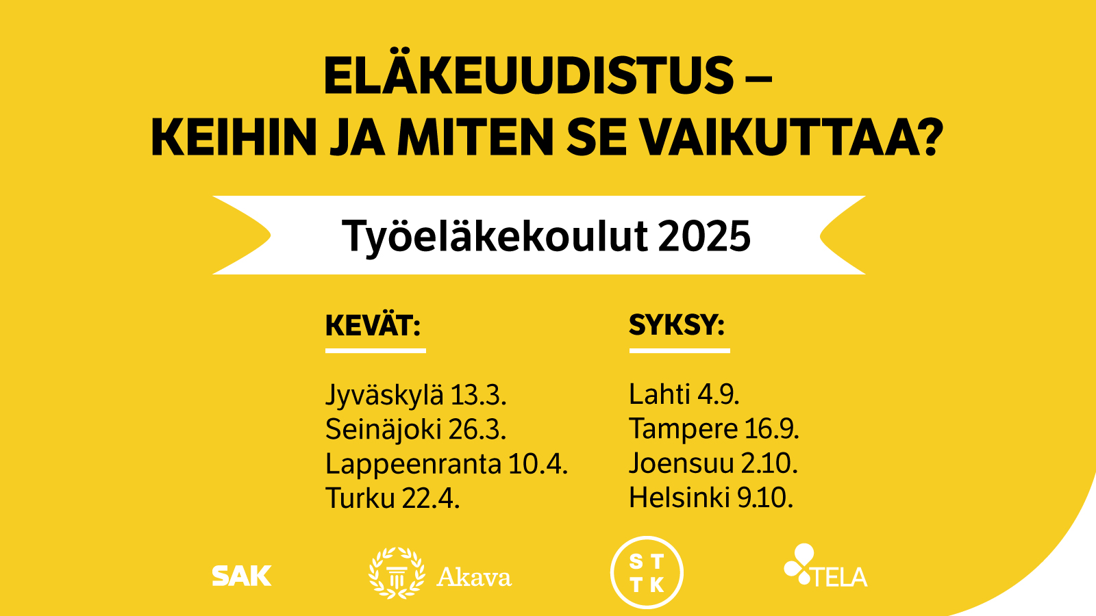 Eläkeuudistus - keihin ja miten se vaikuttaa? Työeläkekoulut 2025