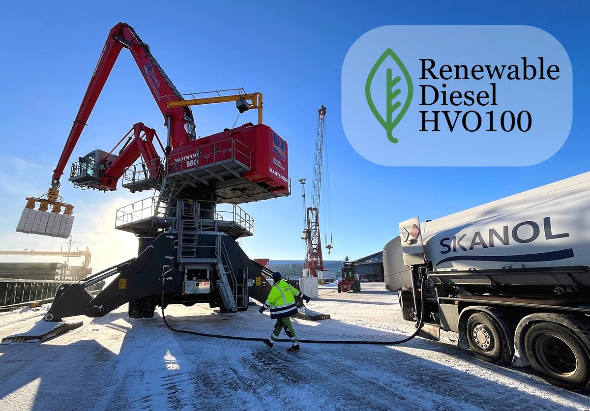 We are replacing fossil diesel with the biofuel HVO100