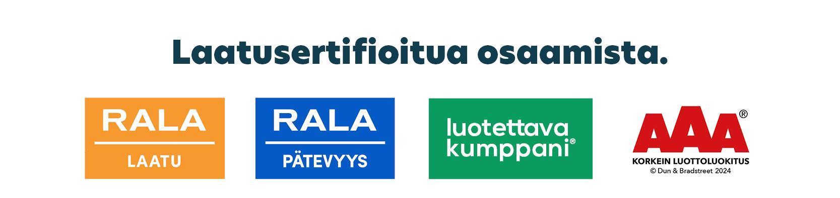 1043 laatusertifioitua